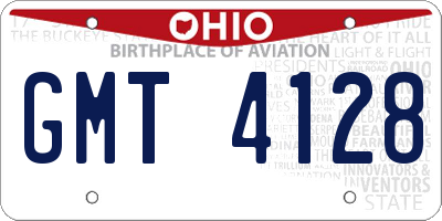 OH license plate GMT4128