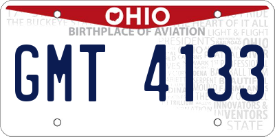 OH license plate GMT4133