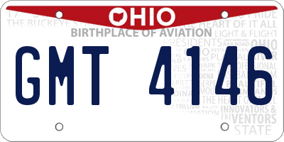 OH license plate GMT4146