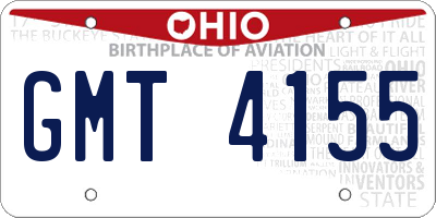 OH license plate GMT4155