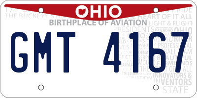 OH license plate GMT4167