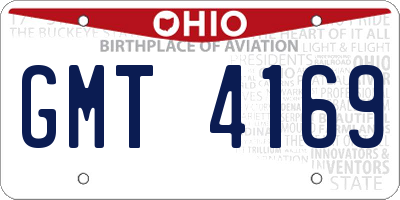 OH license plate GMT4169