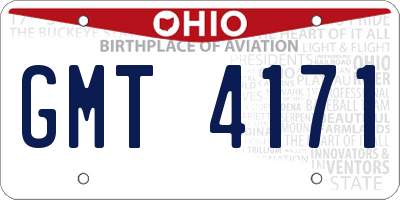 OH license plate GMT4171