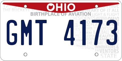OH license plate GMT4173