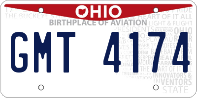 OH license plate GMT4174