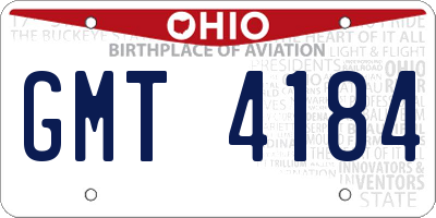 OH license plate GMT4184