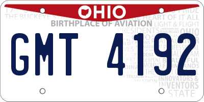 OH license plate GMT4192