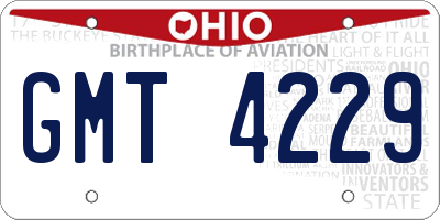 OH license plate GMT4229