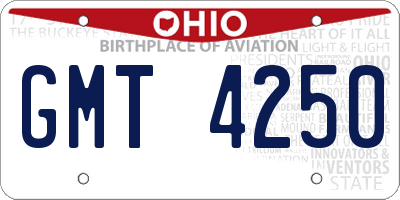 OH license plate GMT4250