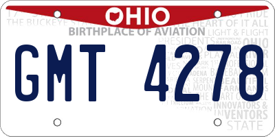 OH license plate GMT4278