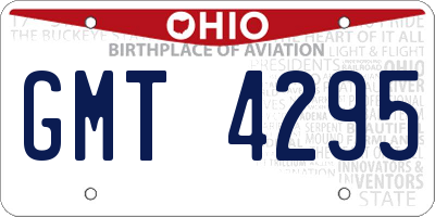 OH license plate GMT4295