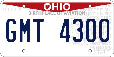 OH license plate GMT4300