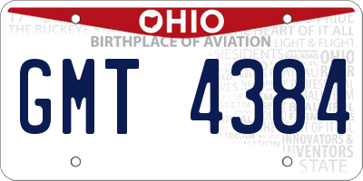 OH license plate GMT4384
