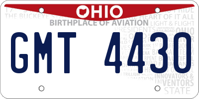 OH license plate GMT4430