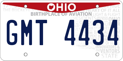 OH license plate GMT4434