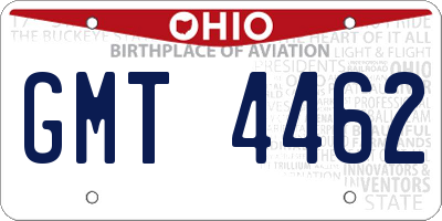 OH license plate GMT4462