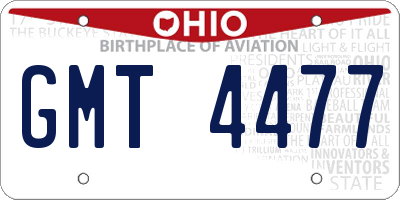 OH license plate GMT4477