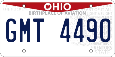 OH license plate GMT4490