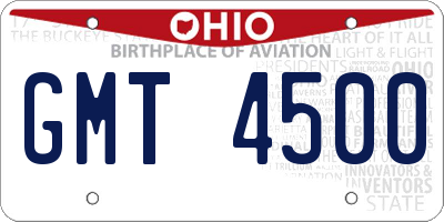 OH license plate GMT4500