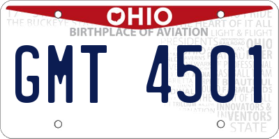OH license plate GMT4501