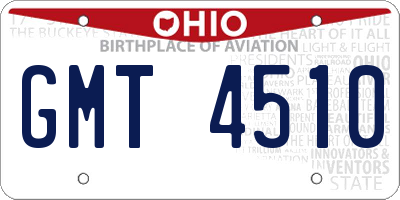OH license plate GMT4510