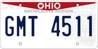 OH license plate GMT4511