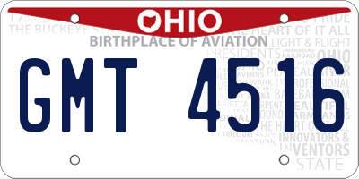 OH license plate GMT4516