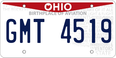OH license plate GMT4519