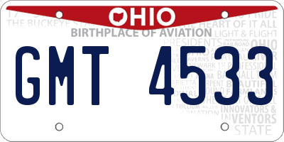 OH license plate GMT4533