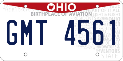 OH license plate GMT4561