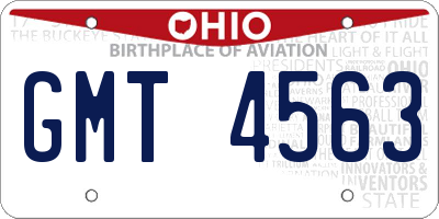 OH license plate GMT4563