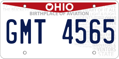 OH license plate GMT4565
