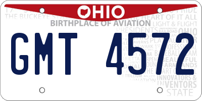 OH license plate GMT4572