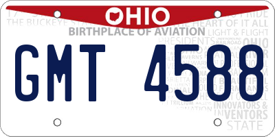 OH license plate GMT4588