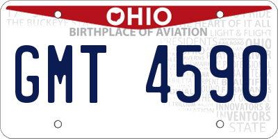 OH license plate GMT4590