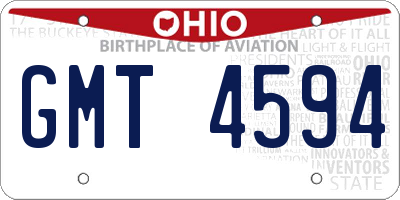 OH license plate GMT4594