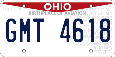 OH license plate GMT4618