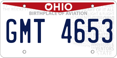 OH license plate GMT4653