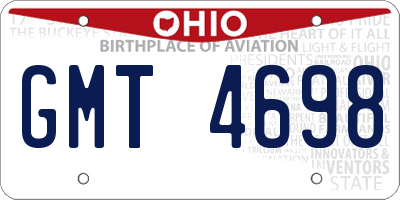OH license plate GMT4698
