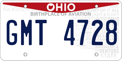 OH license plate GMT4728