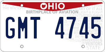 OH license plate GMT4745
