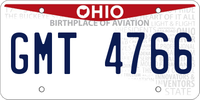 OH license plate GMT4766