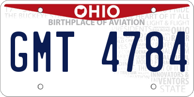 OH license plate GMT4784