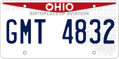 OH license plate GMT4832