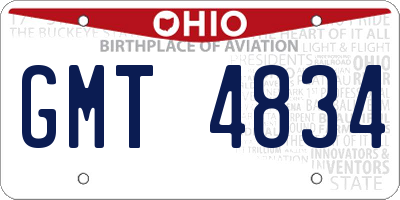 OH license plate GMT4834