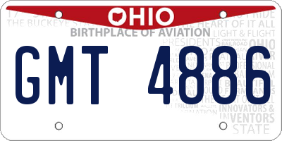 OH license plate GMT4886