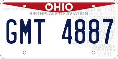 OH license plate GMT4887