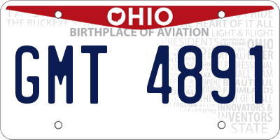 OH license plate GMT4891