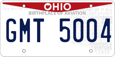 OH license plate GMT5004