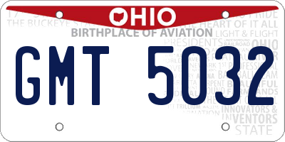 OH license plate GMT5032